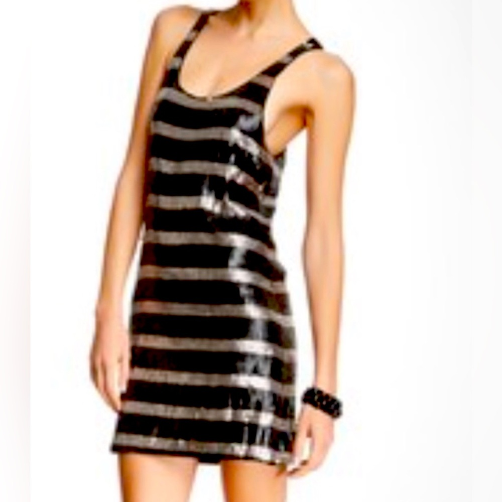 Joes Jeans Striped Sequined Dress Size S
